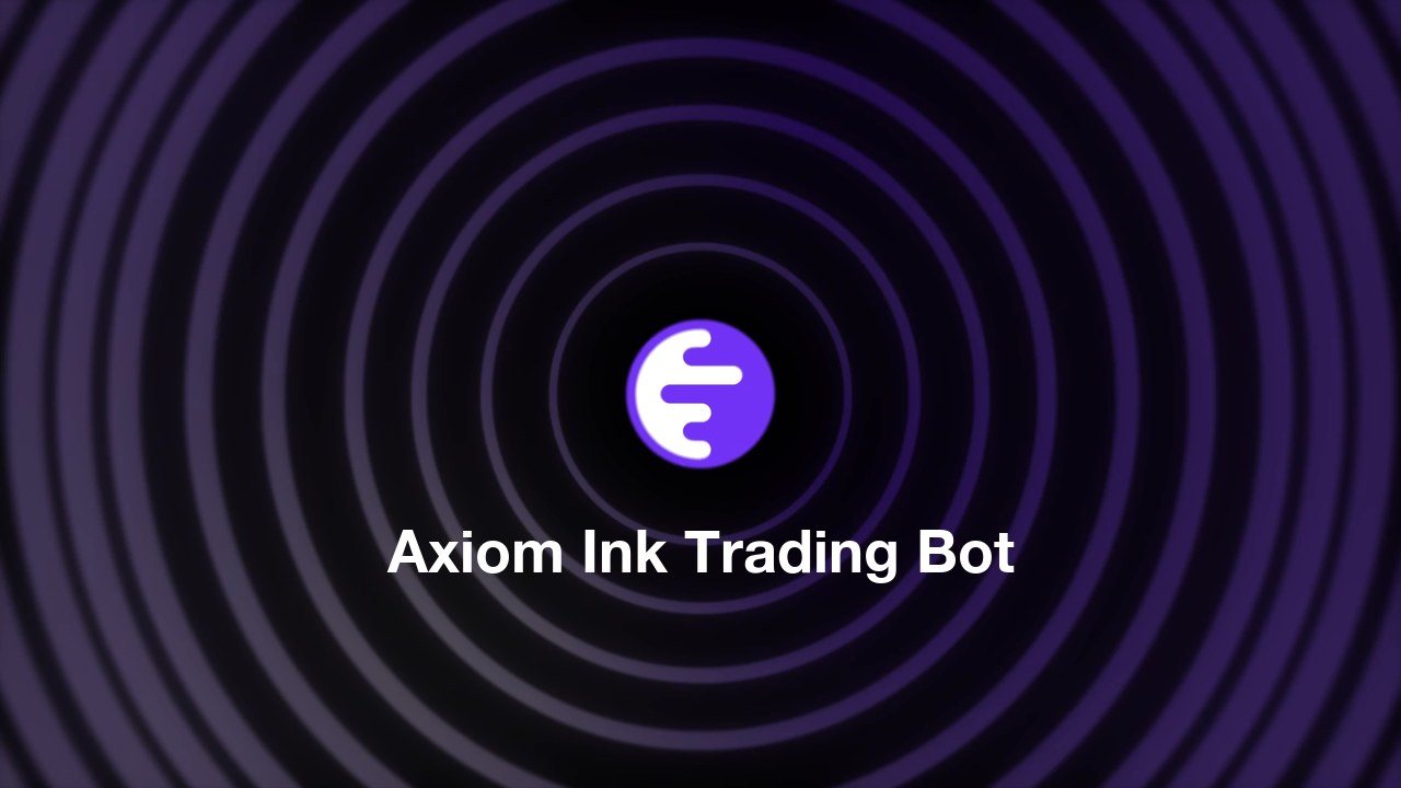 Axiom Ink trading bot, over the Ink title card
